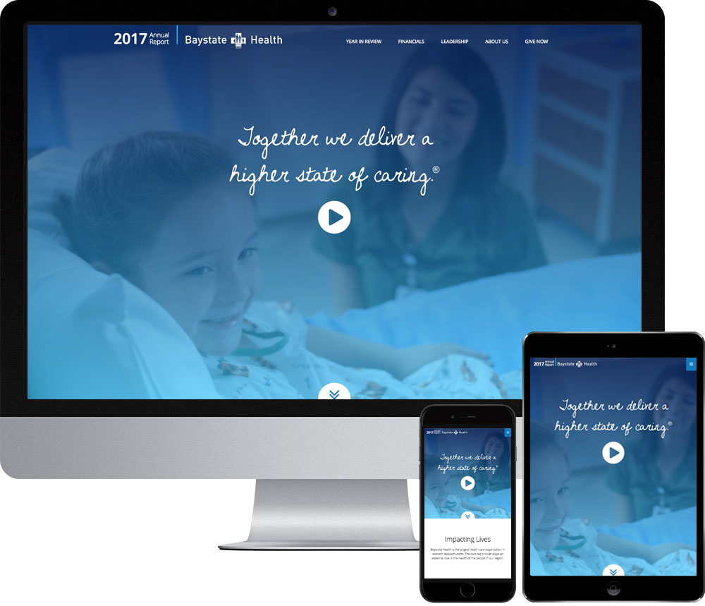 Website Design and Development for Baystate Health Annual Report