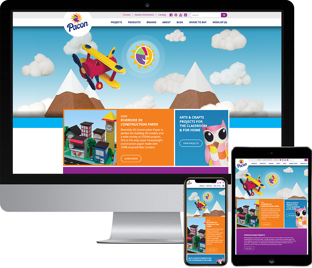 Website Design and Development for Pacon Creative Products